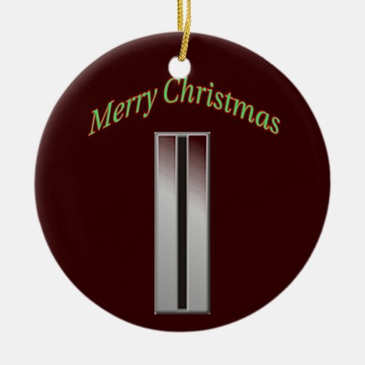 陸軍主任保証将校5クリスマスオーナメント セラミックオーナメント (正面)