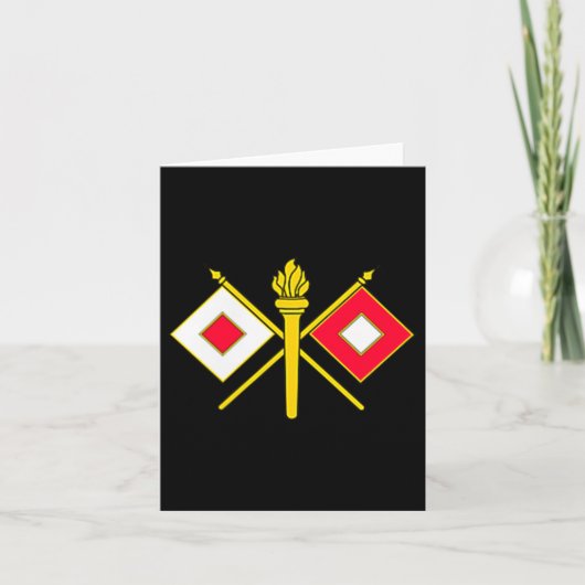 陸軍信号隊支部軍隊退役軍人士気 カード (正面)