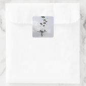 陸軍兵士がC-17グローブマスターIIから飛び出す スクエアシール (バッグ)