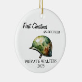 陸軍兵士のクリスマス装飾軍隊 セラミックオーナメント (右)