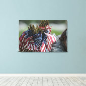 陸軍兵士のバックパック キャンバスプリント (インサイチュ (ウッドフロア))