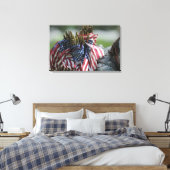 陸軍兵士のバックパック キャンバスプリント (インサイチュ (寝室))