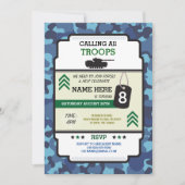 陸軍兵士の戦車銃招待状誕生会 招待状 (正面)