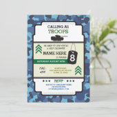 陸軍兵士の戦車銃招待状誕生会 招待状 (スタンド正面)