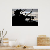 陸軍兵士シルエット ポスター (キッチン)