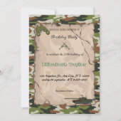 陸軍兵士軍隊誕生日 招待状 (正面)