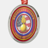 陸軍兵士部隊退役軍人クリスマス メタルオーナメント (左)
