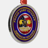 陸軍化学誇りを持った部隊がクリスマスを祝う メタルオーナメント (右)