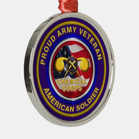 陸軍化学誇りを持った部隊がクリスマスを祝う メタルオーナメント (右)