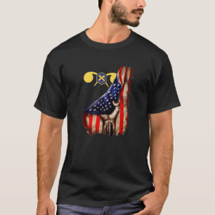 陸軍化学部隊支部米国国旗 Tシャツ