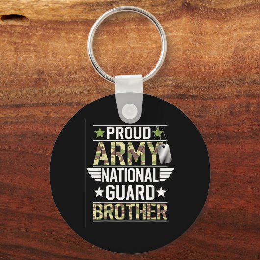 陸軍国誇りを持った衛兄弟退役軍人の日の名前 キーホルダー (正面)