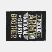 陸軍国誇りを持った衛兄弟退役軍人の日の名前 フリースブランケット (正面(横))