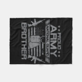 陸軍国誇りを持った衛士ブラザー国旗Usa Militar フリースブランケット (正面(横))