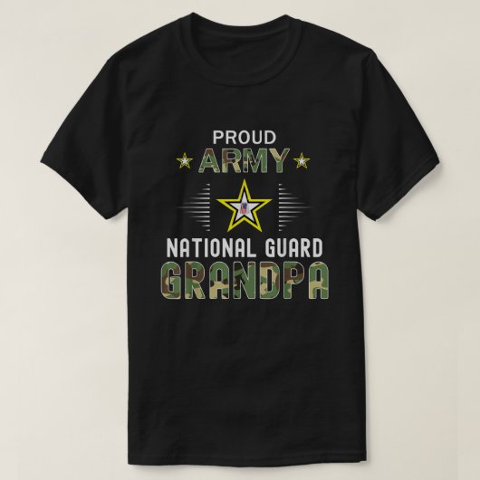 陸軍国誇りを持った衛士官Grandpa Camouflageグラフ Tシャツ (デザイン正面)