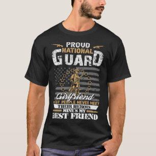 陸軍国誇りを持った衛隊ガールフレンド国旗U. Tシャツ