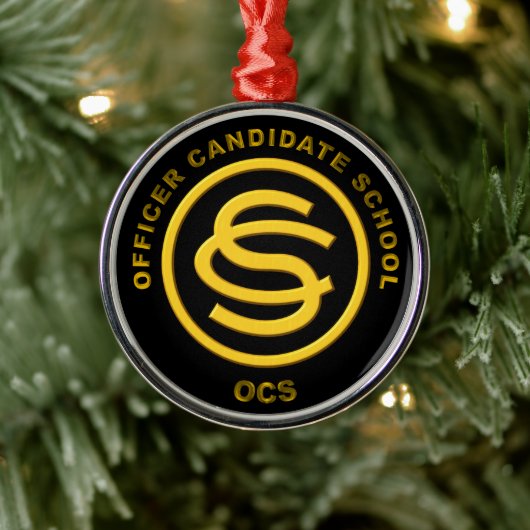 陸軍士官候補校のクリスマス メタルオーナメント (ツリー)