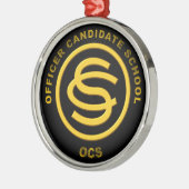 陸軍士官候補校のクリスマス メタルオーナメント (左)