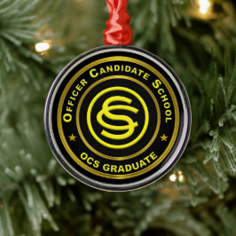 陸軍士官候補校のクリスマス メタルオーナメント