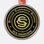 陸軍士官候補校のクリスマス メタルオーナメント (正面)