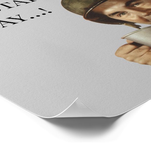 陸軍士官兵士軍隊ユーモア冗談ギャグ ポスター (角)