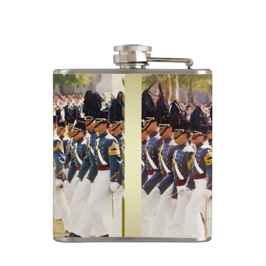 陸軍士官学校の士官候補生のカスタマイズ可能な文字 フラスク (裏面)