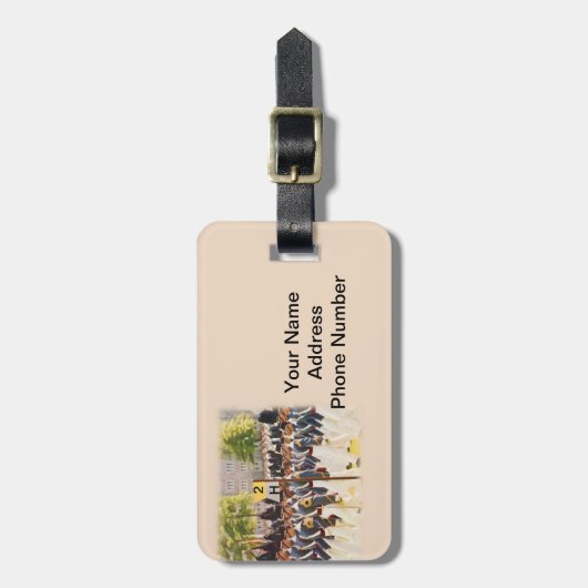 陸軍士官学校の士官候補生のカスタマイズ可能な文字 ラゲッジタグ (正面縦)