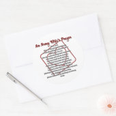 陸軍妻の祈りの言葉 ラウンドシール (封筒)