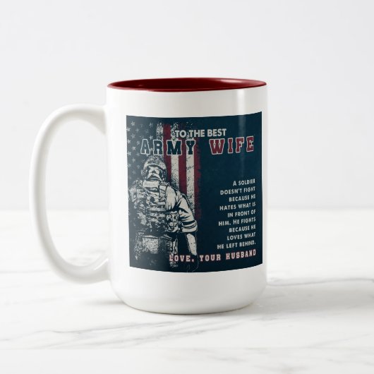 陸軍妻コーヒーマグ ツートーンマグカップ (左)