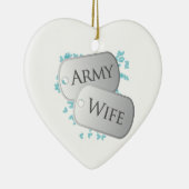 陸軍妻犬タグ セラミックオーナメント (右)