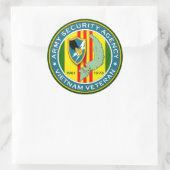 陸軍安全保障庁ベトナム退役軍人 ラウンドシール (バッグ)