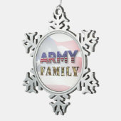 陸軍家族のクリスマス スノーフレークピューターオーナメント (右)
