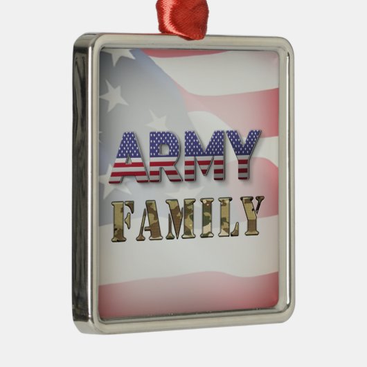 陸軍家族のクリスマス メタルオーナメント (右)