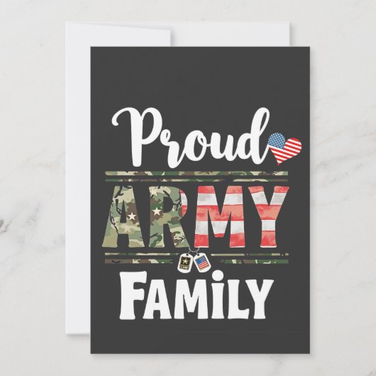 陸軍家族誇りを持ったアメリカ愛国的退役軍人の日 シーズンカード (正面)