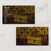 陸軍少尉の階級章の積み重ね 名刺 (正面/裏面)