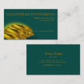 陸軍少尉の階級章投資家の証券引受業者の名刺 名刺 (正面/裏面)