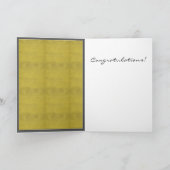 陸軍少尉の階級章（ユダヤ教の）バル・ミツバー/ダビデの星 カード (内部)