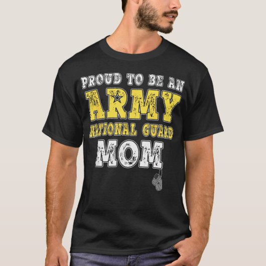 陸軍州兵の母であることを誇りに思います - 軍事 Tシャツ (正面)