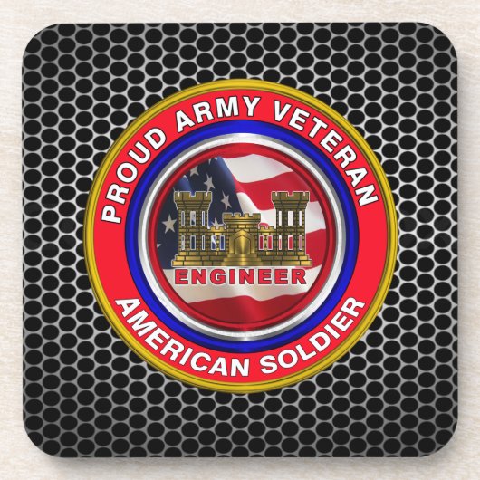 陸軍技術者退役軍人 コースター (正面)