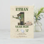 陸軍招待状-第1誕生日招待状 招待状 (スタンド正面)