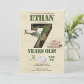 陸軍招待状- 7番目の誕生日招待状 招待状 (スタンド正面)