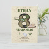 陸軍招待状- 8th誕生日招待状 招待状 (スタンド正面)