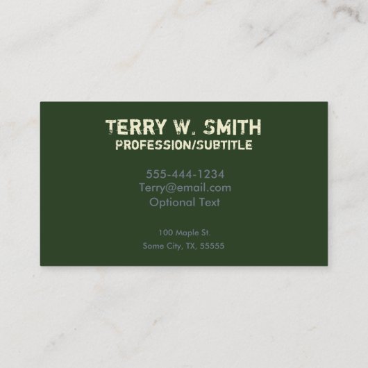 陸軍救急車の名刺 名刺 (裏面)