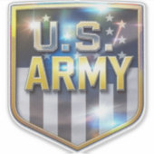 陸軍旗シールドステッカー シール (正面)