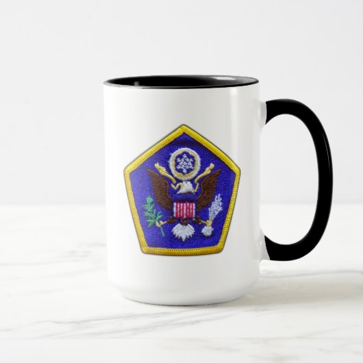 陸軍本社の会社の退役軍人パッチMug. マグカップ (右)