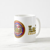 陸軍機関士兵と退役軍人 コーヒーマグカップ (正面右)