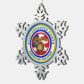 陸軍準誇りを持った兵師団退役軍人 スノーフレークピューターオーナメント (右)