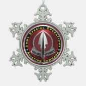 陸軍特殊作戦航空司令部 スノーフレークピューターオーナメント (正面)