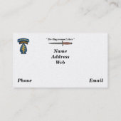 陸軍特殊部隊の緑色のベレー帽のsfのsfg sofの獣医 名刺 (裏面)