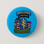 陸軍特殊部隊グリーンベレー退役軍人 缶バッジ (正面)