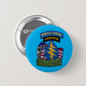 陸軍特殊部隊グリーンベレー退役軍人 缶バッジ (正面&裏面)